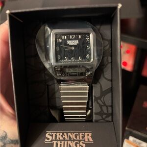 Casio Silver Watch with Black Dial